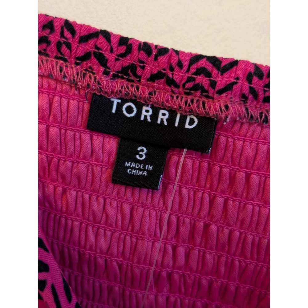Luxury Set Magenta Purple Wide Leg Pants & Crop Top Smocked Ruffle 2XL3XL Resort - Picture 13 of 15